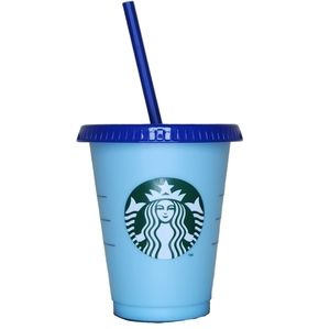 Starbucks Color Changing Reusable Cold Cup w/ Lid and Straw Size TALL/SMALL